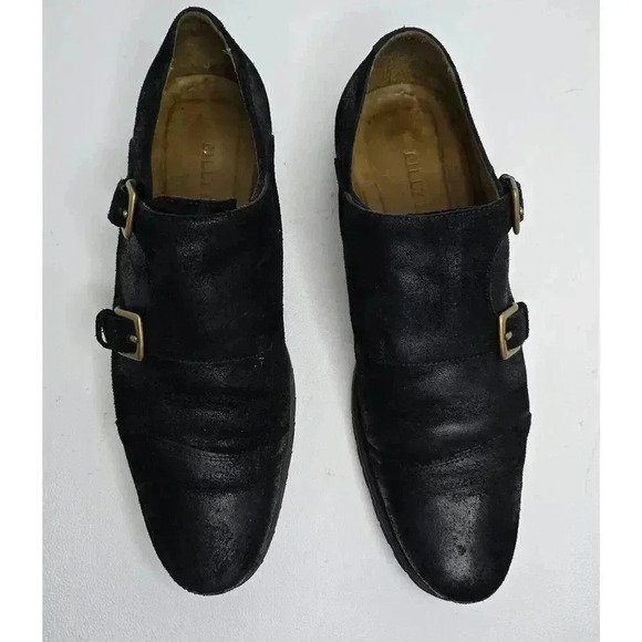 Men's Billy Reid Double Monk Strap Suede Dress Shoes SZ 8.5 Made in Italy - Picture 4 of 11